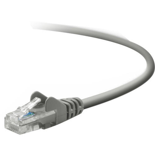 Belkin Cat5e Patch Cable - RJ-45 Male - RJ-45 Male - 12" - Gray