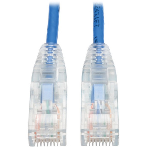 Tripp Lite Cat6 Gigabit Snagless Slim UTP Ethernet Cable (RJ45 M/M) PoE Blue 5 f