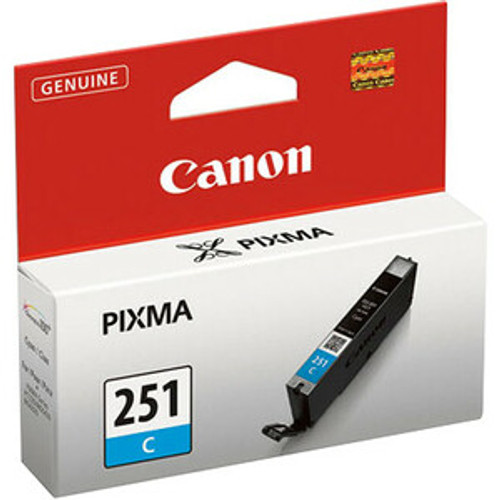 Canon CLI-251C Original Standard Yield Inkjet Ink Cartridge - Cyan Pack - 304 Pa