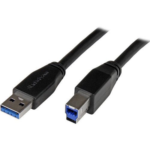 StarTech.com 5m 15 ft Active USB 3.0 (5Gbps) USB-A to USB-B Cable - M/M - USB A