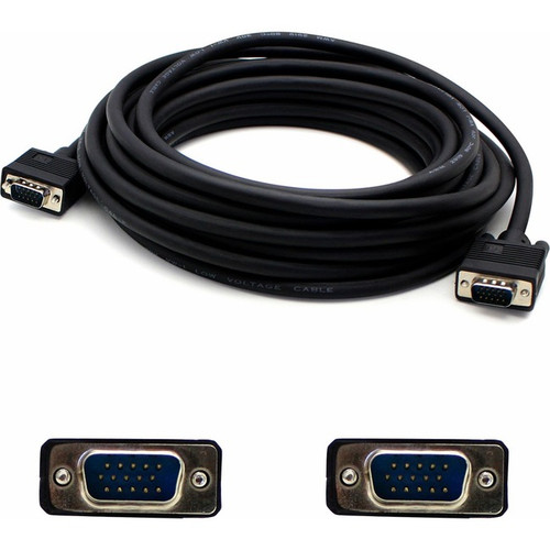 50ft VGA Male to VGA Male Black Cable For Resolution Up to 1920x1200 (WUXGA) - 1