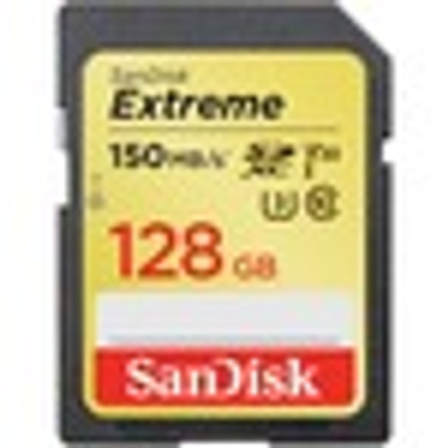 SanDisk Extreme 128 GB UHS-I SDHC - 150 MB/s Read - 70 MB/s Write - Lifetime War