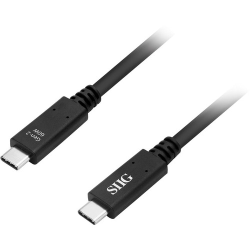 SIIG USB 3.1 Type-C Gen 2 Cable 60W - 1M - 3.28 ft USB Data Transfer Cable for P