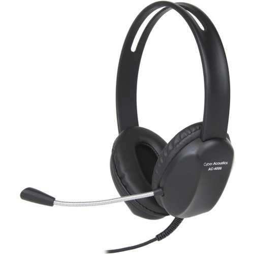 Cyber Acoustics AC-4000 Headset - Stereo - Mini-phone (3.5mm) - Wired - Over-the