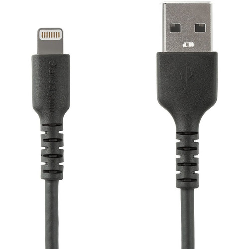 StarTech.com 3 foot/1m Durable Black USB-A to Lightning Cable, Rugged Heavy Duty