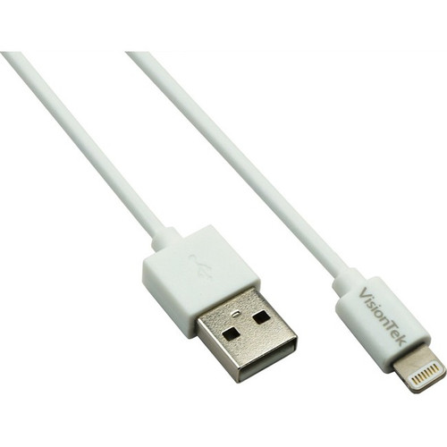 VisionTek Lightning to USB 2 Meter Cable White (M/M) - 6.6 Ft USB lightning cabl