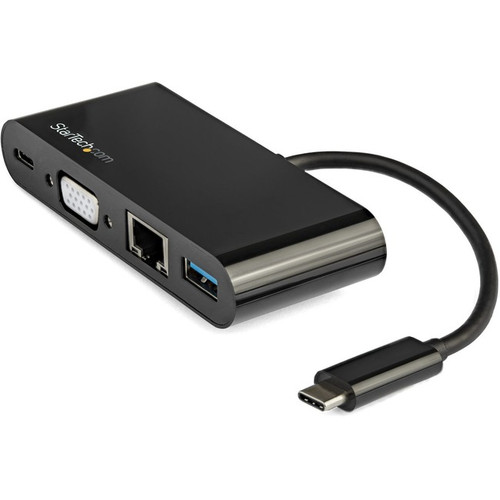 StarTech.com USB C Multiport Adapter - Mini USB-C Dock w/ VGA Video - 60W Power