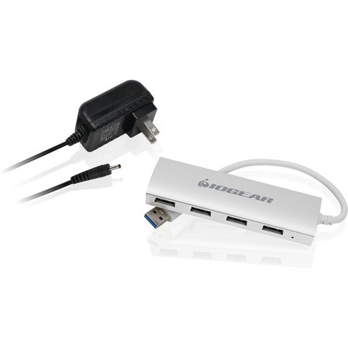 IOGEAR met(AL) P4P Hub, 4-Port USB 3.0 Powered Hub with Aluminum Chassis - USB -