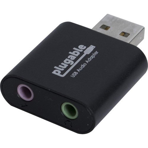 Plugable USB Audio Adapter with 3.5mm Speaker-Headphone and Microphone Jack, Add