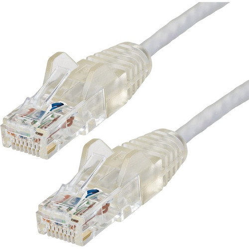 StarTech.com 1 ft CAT6 Cable - Slim CAT6 Patch Cord - Gray - Snagless RJ45 Conne