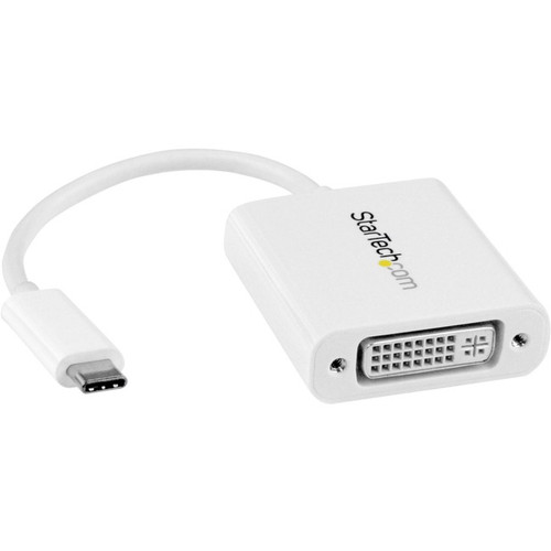 StarTech.com USB C to DVI Adapter - White - Thunderbolt 3 Compatible - 1920x1200