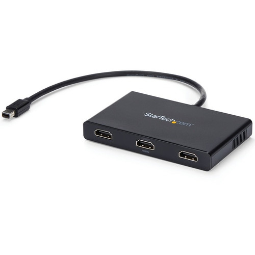 StarTech.com 3-Port Multi Monitor Adapter, Mini DisplayPort to HDMI MST Hub, 3x