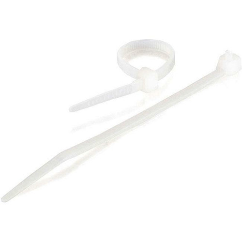C2G 11.5in Cable Ties - White - 100pk - Cable Tie - Natural - 100