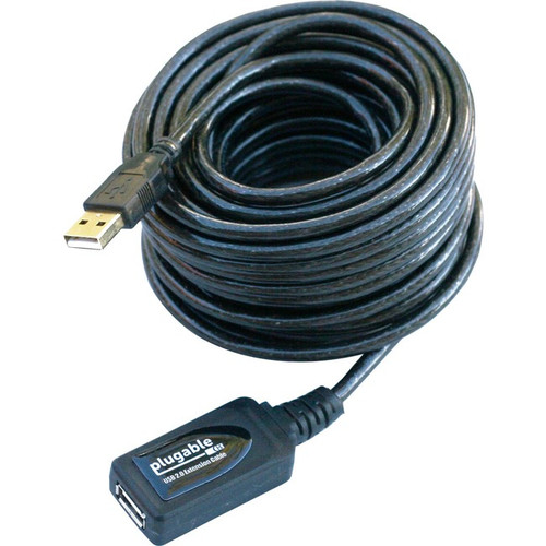 Plugable 10 Meter (32 Foot) USB 2.0 Active Extension Cable - Type A Male to A Fe