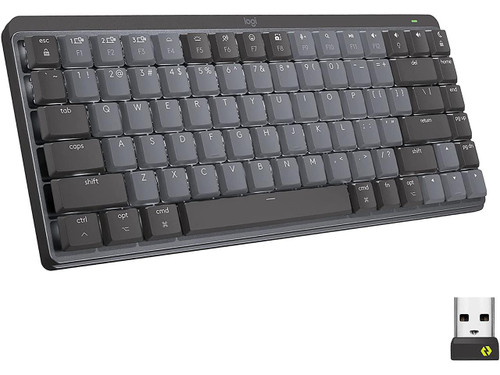 Logitech MX Mechanical Mini Wireless Illuminated Keyboard, Clicky Switches, Back