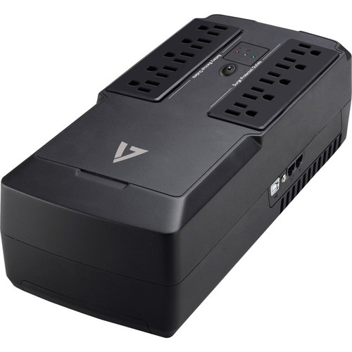 V7 UPS 550VA Desktop with 10 Outlets (UPS1DT550-1N) - Desktop - 8 Hour Recharge