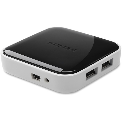 Belkin 4-Port Powered Desktop Hub - USB - External - 4 USB Port(s) - 4 USB 2.0 P