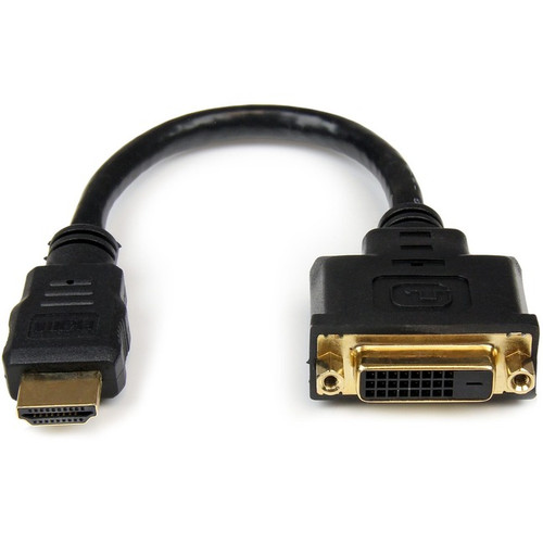 StarTech.com 8in HDMI�&reg; to DVI-D Video Cable Adapter - HDMI Male to DVI Fema