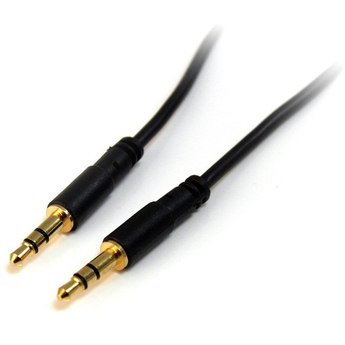 StarTech.com 15 ft Slim 3.5mm Stereo Audio Cable - M/M - Easily connect an iPod