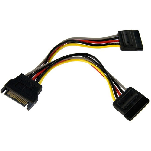 StarTech.com 6in SATA Power Y Splitter Cable Adapter - Add an extra SATA power o