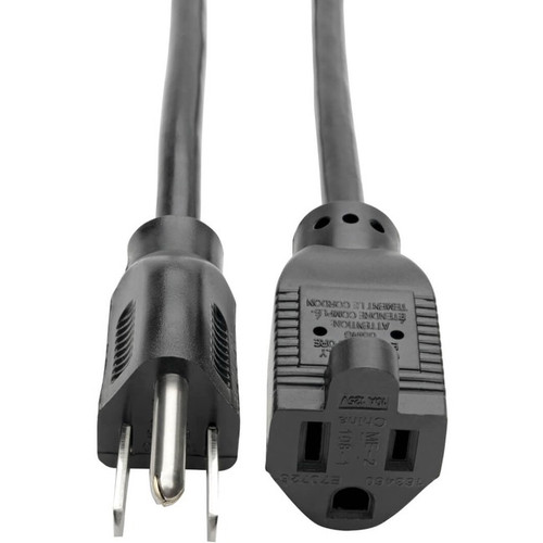 Eaton Tripp Lite Series Power Extension Cord, NEMA 5-15P to NEMA 5-15R - 10A, 12