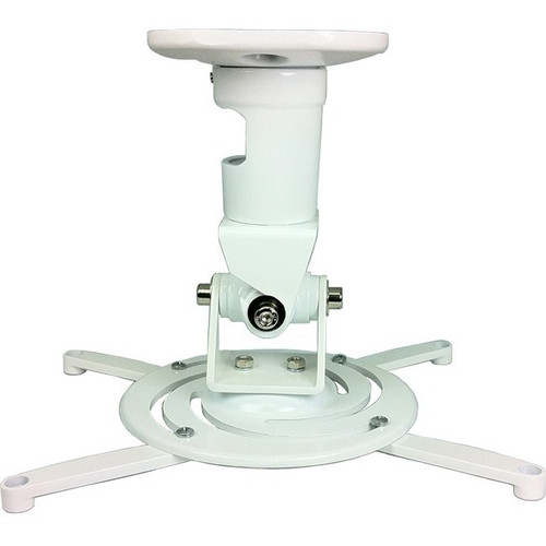 Amer Mounts Universal Ceiling Projector Mount - White - Supports up to 30lb load