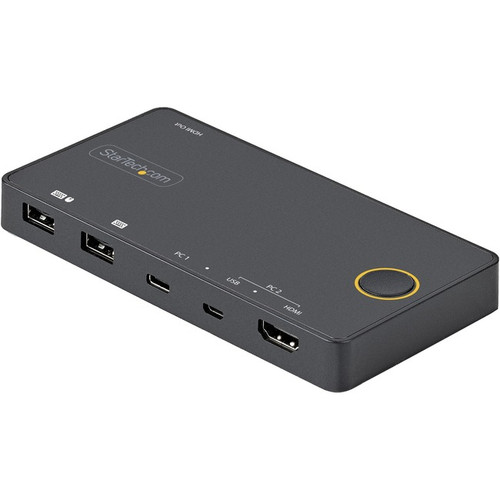 StarTech.com 2 Port Hybrid USB-A + HDMI & USB-C KVM Switch, Single 4K 60Hz HDMI