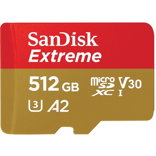 SanDisk Extreme 512 GB UHS-I microSD - 160 MB/s Read - 90 MB/s Write - Lifetime
