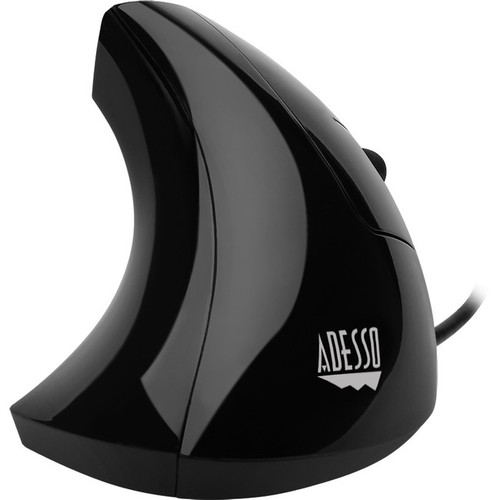 Adesso iMouse E1 Vertical Ergonomic Illuminated Mouse - Optical - Cable - Glossy