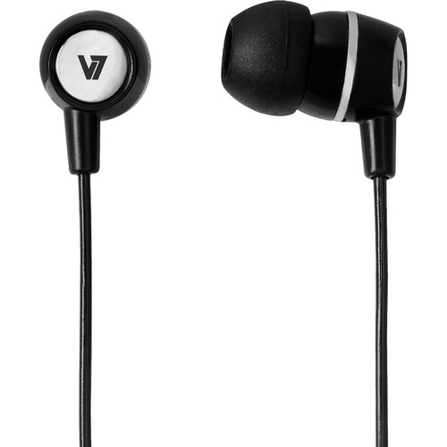 V7 Stereo Earbuds with Inline Microphone - Stereo - Mini-phone (3.5mm) - Wired -