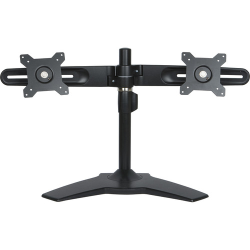 Planar AS2 Black Dual Monitor Stand - Up to 66lb - Up to 24" LCD Monitor - Black