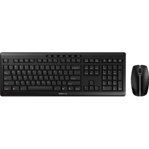 CHERRY STREAM DESKTOP Wireless Keyboard and Mouse - Full Size,Black ,Quiet,Wirel