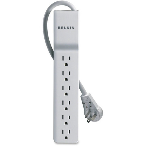 Belkin 6 Outlet Home/Office Surge Protector -Rotating plug - 8 foot cord - White