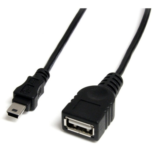 StarTech.com 1 ft Mini USB 2.0 Cable - USB A to Mini B F/M - Convert a USB A-A c