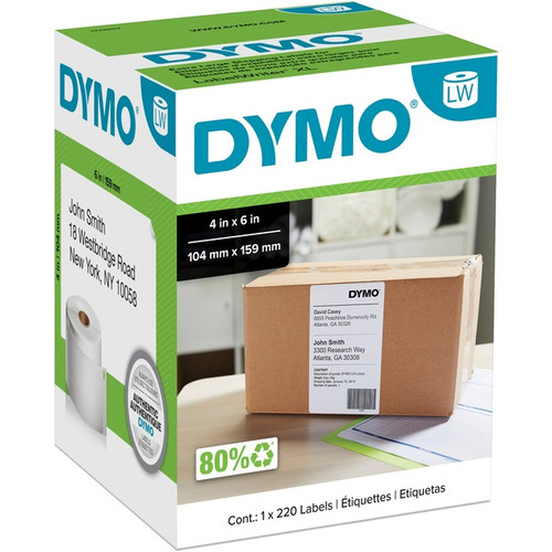 Dymo LabelWriter 4XL Extra Large Shipping Labels - 4" Width x 6" Length - Rectan