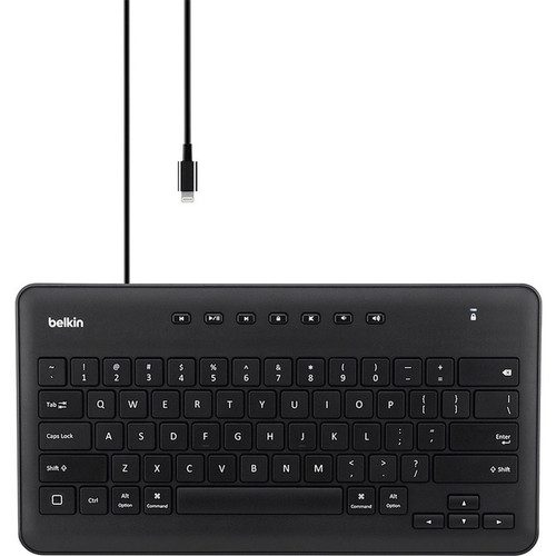 Belkin Secure Wired Keyboard for iPad with Lightning Connector - Cable Connectiv