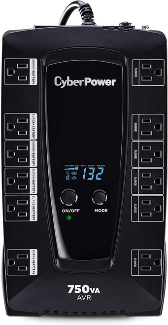 CyberPower AVRG750LCD Intelligent LCD UPS Systems - 750VA/450W, 120 VAC, NEMA 5-