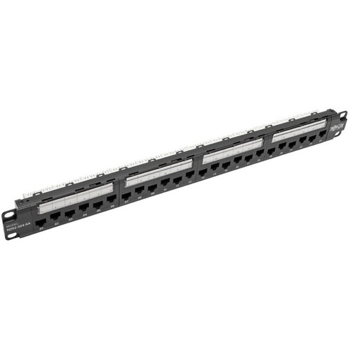 Tripp Lite by Eaton 24-Port 1U Rack-Mount Cat6a 110 Patch Panel with Cable Manag