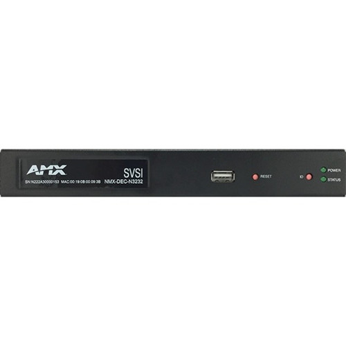 AMX H.264 Compressed Video over IP Decoder, PoE, SFP, HDMI, USB for Record - Fun