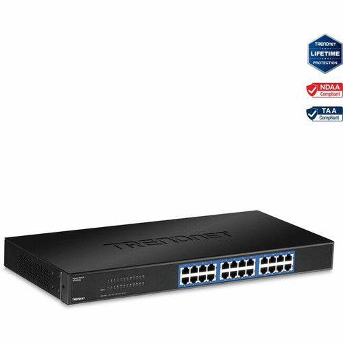 TRENDnet 24-Port Unmanaged Gigabit 10/100/1000 Mbps GREENnet Switch, 24 x Gigabi