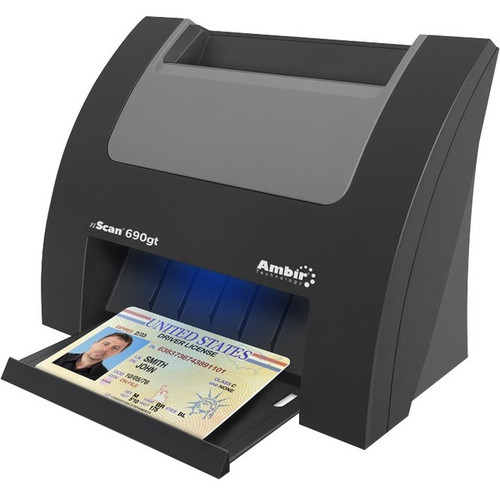 Ambir nScan 690gt - Duplex ID Card Scanner - 48-bit Color - 8-bit Grayscale - Du