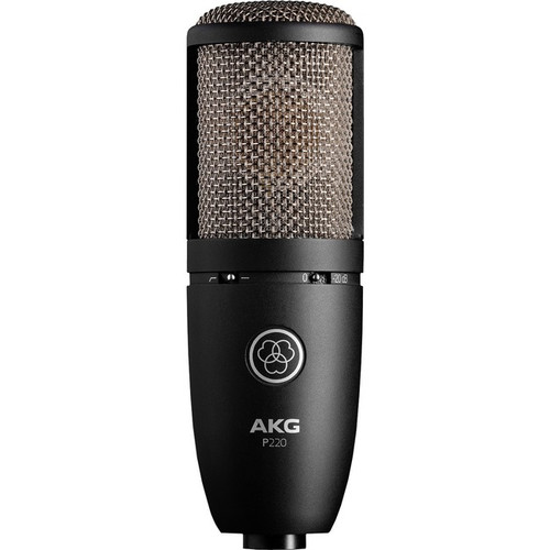 AKG P220 Wired Condenser Microphone - Black - 20 Hz to 20 kHz - Cardioid - Shock