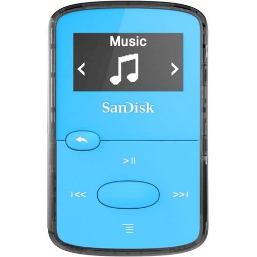 SanDisk SDMX26-008G-G46B 8 GB Flash MP3 Player - Blue - FM Tuner - microSD - AAC
