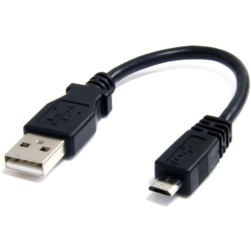 StarTech.com 6in Micro USB Cable - A to Micro B - Charge or sync micro USB mobil