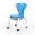 Luxor Mbs-Chair - Stackable School Chair With Wheels And Storage - 17.25" - Blue