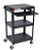 Luxor Adjustable Height Metal Cart With Keyboard Tray (Luxor LUX-AVJ42KB)