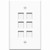 4XEM 6 Port/2 Gang RJ45 Cat5/Cat6 Ethernet Wall Plate (White) - 6 x Socket(s) -