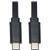 Eaton Tripp Lite Series USB-C Flat Cable (M/M), USB 2.0, Black, 6 ft. (1.83 m) -