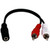 QVS 3.5mm Mini-Stereo Female to Two RCA Male Speaker Adaptor - 8" Mini-phone/RCA