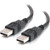 C2G 3.3ft USB Cable - USB A to USB A Cable - USB 2.0 - Black - M/M - Type A Male
